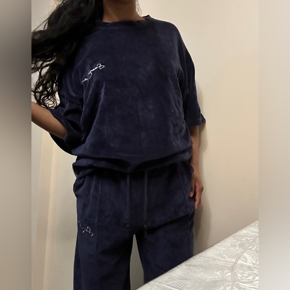 FREE SHIP-3PC Misguided x Sean John velour tracksuit jacket navy women’s US 4,2 - Picture 16 of 16